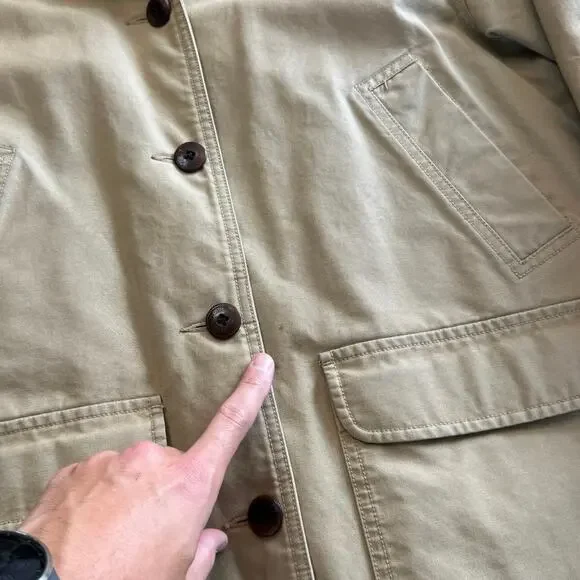 Vintage Women’s L.L. Bean Quilt Lined Barn Coat Size Petite Medium Corduroy - Picture 9 of 12